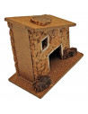 Tradineur - Casita rural de corcho y resina para belén navideño, casa decorativa de pueblo, aldea para nacimiento, pesebre, navi