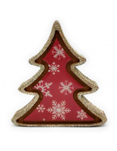 Tradineur - Figura decorativa sobremesa navideña, estrella/abeto de madera, repisa, chimenea, decoración navidad, hogar, 12/11 c