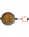 Tradineur - Aro paellero esmaltado gas butano negro 20 cm. Quemador de gas para paellas, hornillo paellero plano