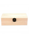 Caja de madera con tapa en forma de baúl 19,5 x 8 x 7 cm. Ideal para guardar objetos pequeños, joyas o llaves