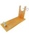 Tradineur - Jamonero de madera, modelo Luna, soporte para pata y paleta de jamón serrano e ibérico con agarres metálicos, fácil