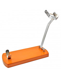 Jamonero plegable de madera y metal, soporte para pata y paleta de jamón serrano e ibérico con agarres metálicos, fácil montaje,