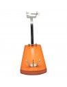 Jamonero plegable de madera y metal, soporte para pata y paleta de jamón serrano e ibérico con agarres metálicos, fácil montaje,