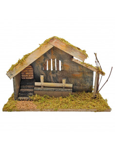 Tradineur - Cueva de corcho, portal para colocar figuras belén, nacimiento, pesebre navideño, figura decorativa navidad tradicio