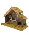 Tradineur - Cueva de corcho, portal para colocar figuras belén, nacimiento, pesebre navideño, figura decorativa navidad tradicio