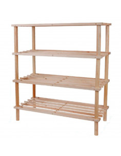 Zapatero de madera 4 niveles. estantería, mueble zapatero de madera 4 alturas multiuso, soporte para zapatos, recibidor - 62,5 x