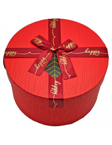 Set de 3 cajas de regalo redondas con lazo, 3 tamaños distintos, cajas decorativas con tapa, presentación para navidad, cumpleañ