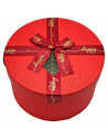Set de 3 cajas de regalo redondas con lazo, 3 tamaños distintos, cajas decorativas con tapa, presentación para navidad, cumpleañ
