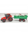 Toinsa - Tractor de juguete de fricción con remolque y animales, regalo para niños, cumpleaños, navidad, juegos, infantil, diver