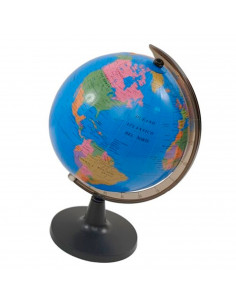 Globo terráqueo giratorio de plástico, mapa mundi político educativo, decoración de escritorio, aprendizaje, diversión, diámetro