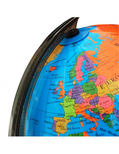 Globo terráqueo giratorio de plástico, mapa mundi político educativo, decoración de escritorio, aprendizaje, diversión, diámetro