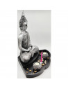 Figura de buda Dhyana meditando con altar y velas, resina, estatua de buda decorativa, meditación, decoración zen del hogar, 40