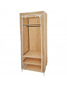 Armario de tela desmontable con baldas y barra, ropero plegable, guardarropa, perchero organizador para dormitorio, 180 x 75 x 4