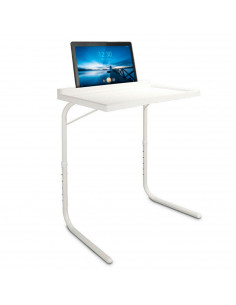 Tradineur - Mesa auxiliar plegable ajustable con ranura para tablets, regulable en altura e inclinación. Multifuncional, ideal p