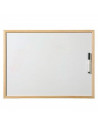 Tradineur - Pizarra Blanca de con rotulador - Marco de Madera MDF - Fácil de borrar y colocar - ideal para colegios, tiendas, ho