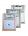 Tradineur - Pizarra Blanca de con rotulador - Marco de Madera MDF - Fácil de borrar y colocar - ideal para colegios, tiendas, ho