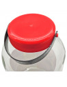 Tarro de cristal con tapa y asa flexible, frasco, bote cilíndrico, garrafa, botella multiusos, encurtidos, salazones, pastas, 5