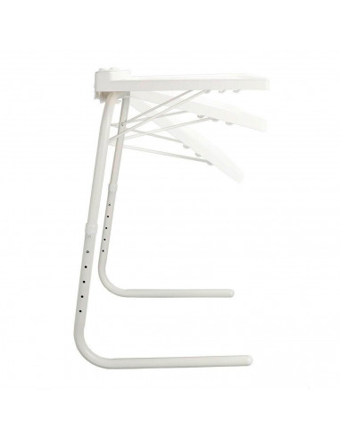 Tradineur - Mesa auxiliar plegable ajustable con ranura para tablets, regulable en altura e inclinación. Multifuncional, ideal p