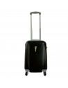 Tradineur - Maleta de viaje rígida 4 ruedas de abs, trolley, dura y ligera, cerradura de combinación numérica, estudiantes (Negr