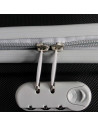 Tradineur - Maleta de viaje rígida 4 ruedas de abs, trolley, dura y ligera, cerradura de combinación numérica, estudiantes (Negr