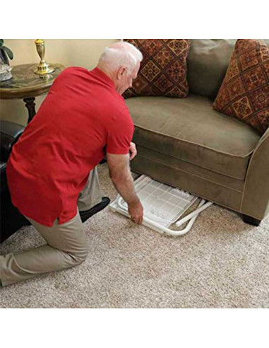 Tradineur - Mesa auxiliar plegable ajustable con ranura para tablets, regulable en altura e inclinación. Multifuncional, ideal p