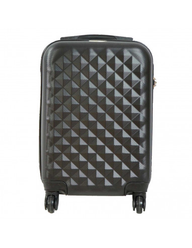 Tradineur - Maleta de viaje rígida, diseño de rombos, 4 ruedas de abs, trolley, dura y ligera, cerradura de combinación numérica