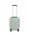 Tradineur - Maleta de viaje rígida, diseño con rombos, 4 ruedas de abs, trolley, dura y ligera, cerradura de combinación numéric