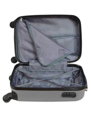 Tradineur - Maleta de viaje rígida, diseño con rombos, 4 ruedas de abs, trolley, dura y ligera, cerradura de combinación numéric