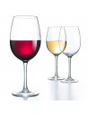 Tradineur - Set de 6 copas de vino, cristal liso, modelo La Cave, diseño clásico, sofisticado y elegante, aptas para lavavajilla