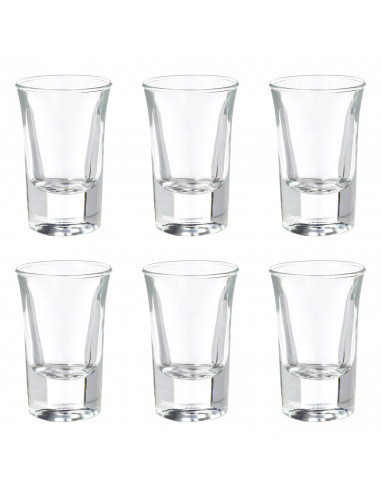 Luminarc - Set de 6 vasos de chupito de cristal, modelo spirit bar, base gruesa, aptos para lavavajillas, servir licores, celebr