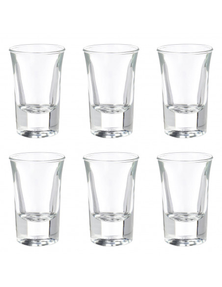Luminarc - Set de 6 vasos de chupito de cristal, modelo spirit bar, base gruesa, aptos para lavavajillas, servir licores, celebr