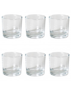 Set de 6 vasos de chupito de cristal, modelo vasik, base gruesa, aptos para lavavajillas, servir licores, celebraciones, fiestas