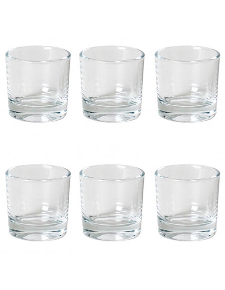 Set de 6 vasos de chupito de cristal, modelo vasik, base gruesa, aptos para lavavajillas, servir licores, celebraciones, fiestas