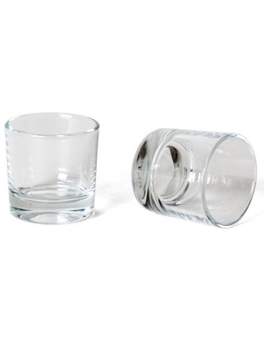 Set de 6 vasos de chupito de cristal, modelo vasik, base gruesa, aptos para lavavajillas, servir licores, celebraciones, fiestas
