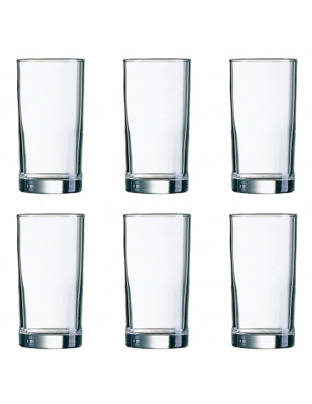 Arcoroc - Set de 6 vasos de cristal templado, modelo Princesa, extra-resistentes, base gruesa, servir licores, bebidas, fiestas