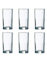 Arcoroc - Set de 6 vasos de cristal templado, modelo Princesa, extra-resistentes, base gruesa, servir licores, bebidas, fiestas