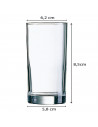 Arcoroc - Set de 6 vasos de cristal templado, modelo Princesa, extra-resistentes, base gruesa, servir licores, bebidas, fiestas