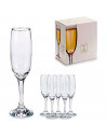 Tradineur - Set de 6 copas de cava de cristal, modelo Imperial, champán, cócteles, resistentes, aptas para lavavajillas, celebra