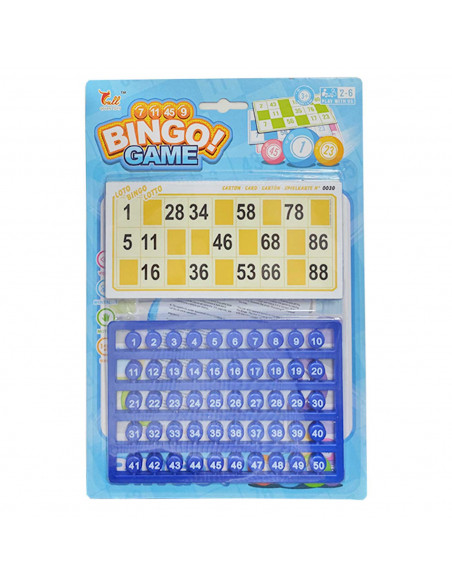 Toinsa - Juego de bingo con 12 cartones y 90 números, 2 a 6 jugadores, juego de mesa tradicional, familiar, diversión, fichas no