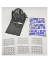 Tradineur - Juego de mini bingo manual con 12 cartones y 90 bolas, juego de mesa tradicional, familiar, mínimo 2 jugadores, fich