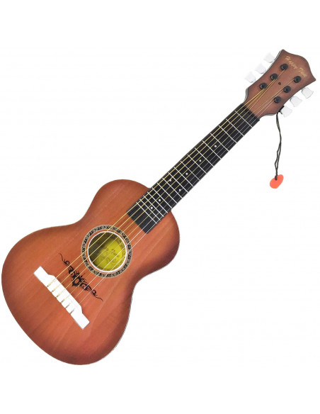Guitarra Española infantil de juguete de plástico, 57 cm para niños a partir de 3 años (Color y modelo aleatorio)