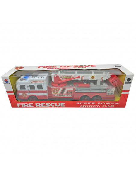 Camión de bomberos de juguete con luz, sonido y movimiento, funcionamiento a pilas, regalo para niños, cumpleaños, navidad, jueg