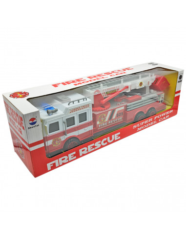 Camión de bomberos de juguete con luz, sonido y movimiento, funcionamiento a pilas, regalo para niños, cumpleaños, navidad, jueg