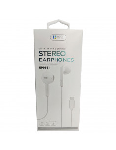 Auriculares para móvil, sonido estéreo, micrófono y cable de 1,2 m, conexión tipo C, cascos compatibles con Xiaomi, Huawei, Sams