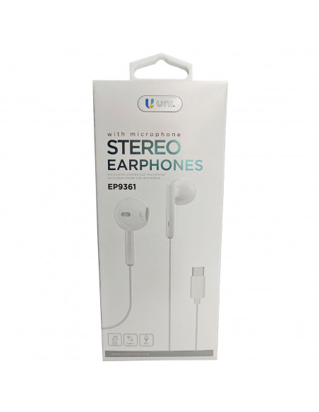 Auriculares para móvil, sonido estéreo, micrófono y cable de 1,2 m, conexión tipo C, cascos compatibles con Xiaomi, Huawei, Sams