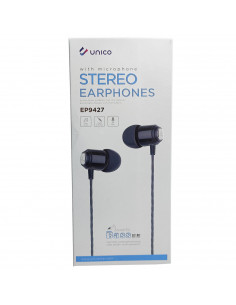 Auriculares estéreo de móvil con micrófono y cable de 1,2 m, conexión jack 3.5 mm, cascos compatibles con Xiaomi, Huawei, Samsun