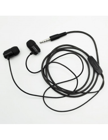 Auriculares estéreo de móvil con micrófono y cable de 1,2 m, conexión jack 3.5 mm, cascos compatibles con Xiaomi, Huawei, Samsun