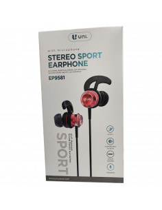 Auriculares deportivos para móvil, micrófono y cable de 1,2 m, conexión jack 3.5 mm, cascos compatibles con Xiaomi, Huawei, Sams
