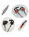 Auriculares deportivos para móvil, micrófono y cable de 1,2 m, conexión jack 3.5 mm, cascos compatibles con Xiaomi, Huawei, Sams