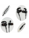 Auriculares de deporte para móvil, micrófono y cable de 1,2 m, conexión jack 3.5 mm, cascos compatibles con Xiaomi, Huawei, Sams